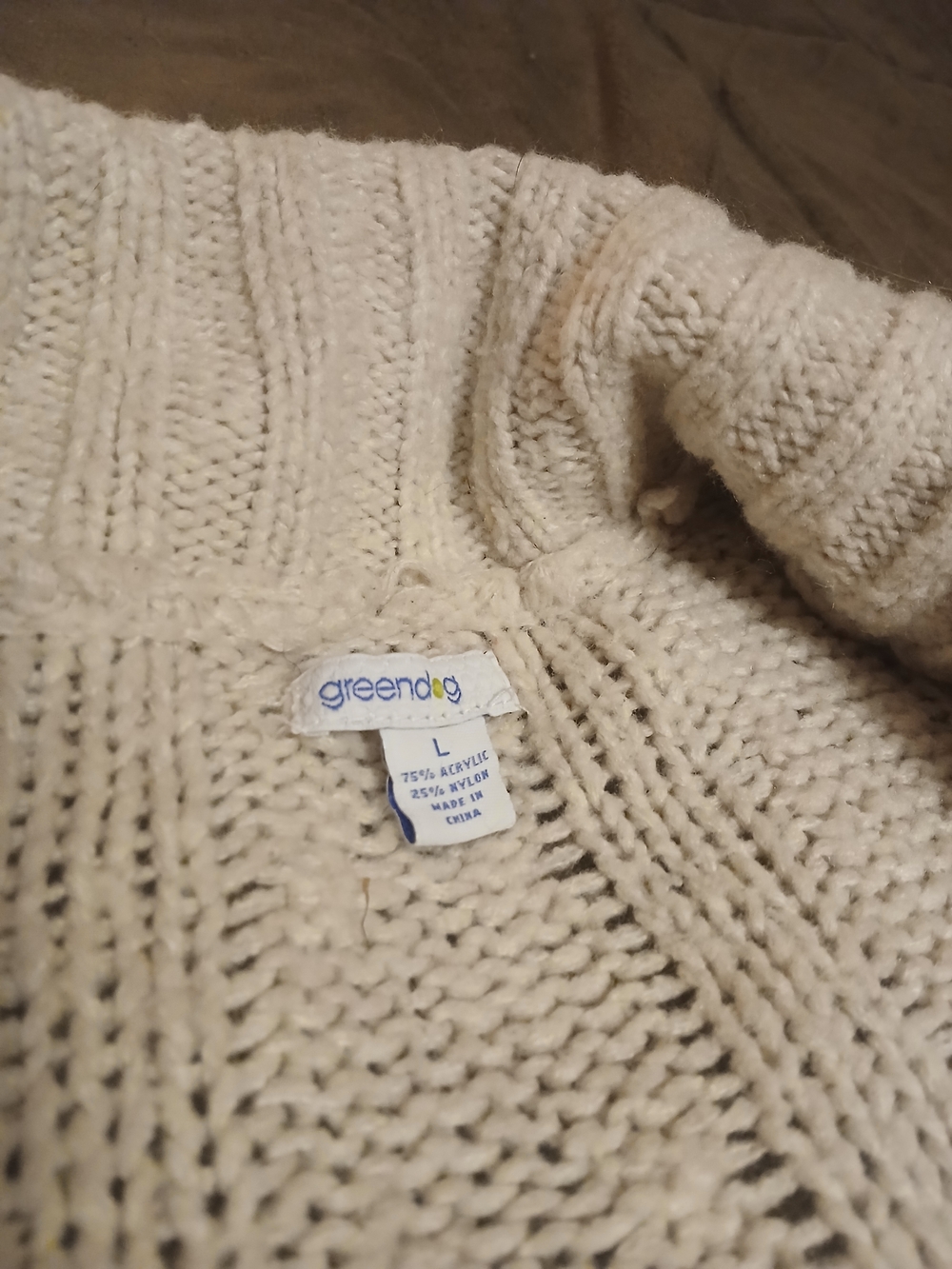 Cottagecore Cream Open-Knit Ruffled Cardigan - Picture 4 of 4